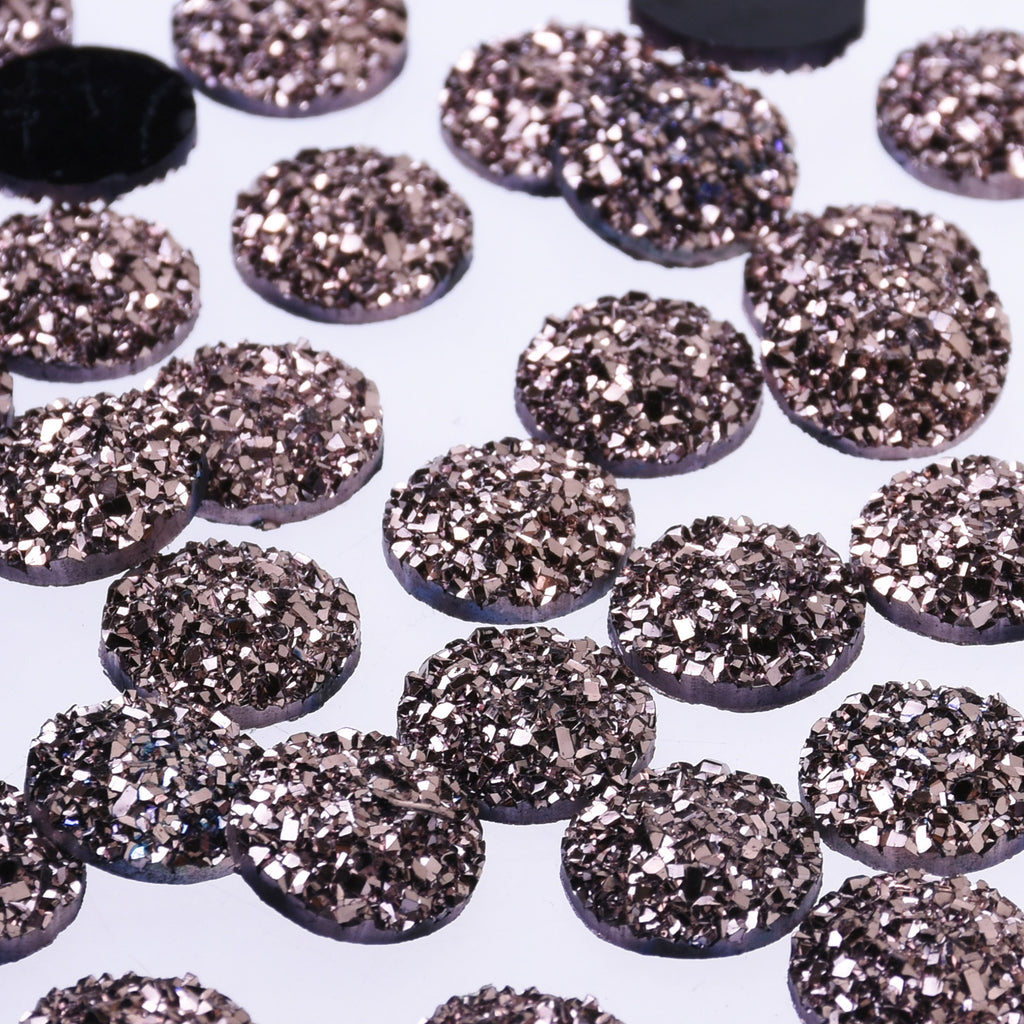 12mm Round Faux Druzy Resin Crystal Clusters Cabochons glitter resin cabochon diy Resin Jewelry wholesale 50pcs 102699