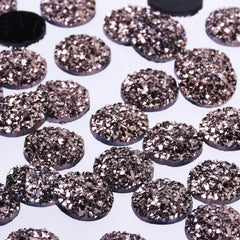 12mm Round Faux Druzy Resin Crystal Clusters Cabochons glitter resin cabochon diy Resin Jewelry wholesale 50pcs 102699