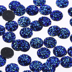 12mm Round Faux Druzy Resin Crystal Clusters Cabochons glitter resin cabochon diy Resin Jewelry wholesale 50pcs 102699