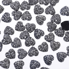 12mm Heart Faux Druzy Crystal Clusters Cabochons Glitter resin cabochon Druzy Cabochons jewelry making 50pcs 102700