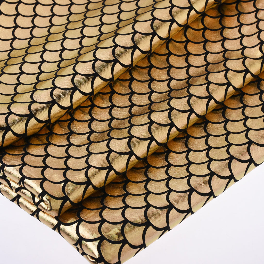 NEW Yellow Mustard Mermaid Fish Scales 3/4 Inch, 60 Inch Fabric