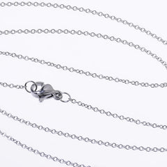 304 Stainless Steel Cross O Chain Necklace Chain with Lobster Clasp 18