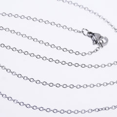 304 Stainless Steel Cross O Chain Necklace Chain with Lobster Clasp 18