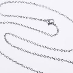 304 Stainless Steel Cross O Chain Necklace Chain with Lobster Clasp 18