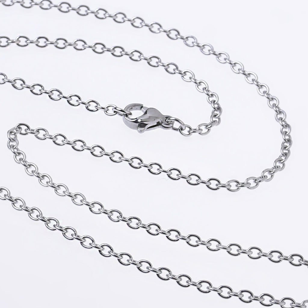 304 Stainless Steel Cross O Chain Necklace Chain with Lobster Clasp 18