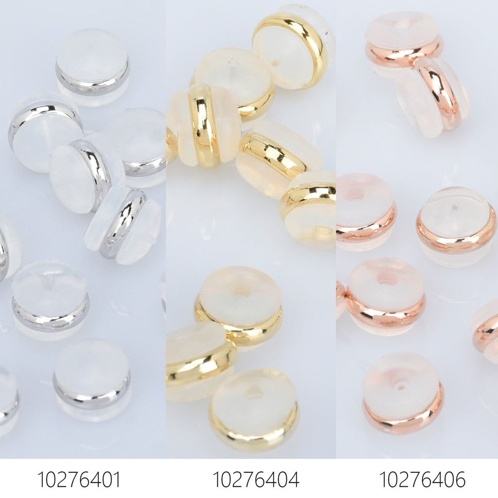 Silver Earring Backs Stoppers Ear Post Nuts Metal Jewelry Craft Findings  100pcs
