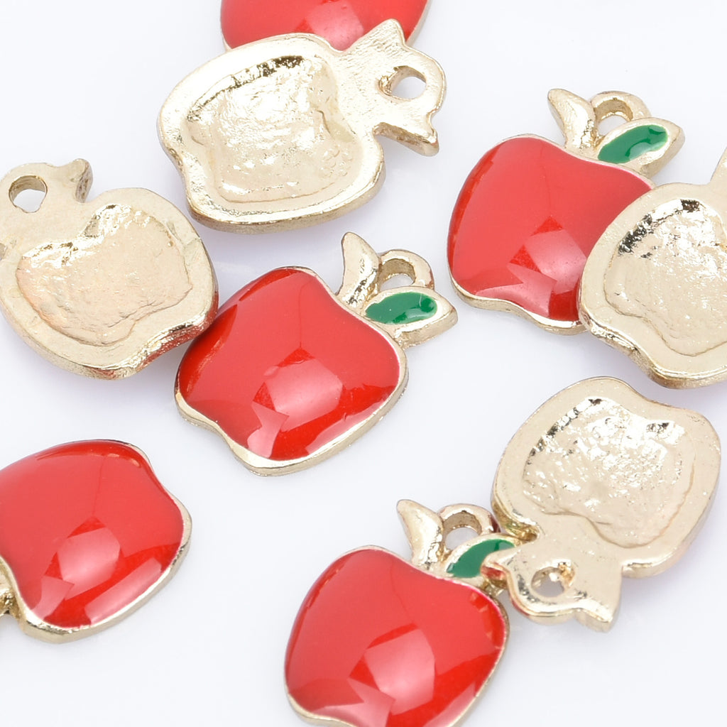 30 Mixed Fruit Charms Strawberry Watermelon Apple Pineapple Banana Enamel  Alloy Drop Oil Charms For Jewelry Making - Buy Charms For Jewelry