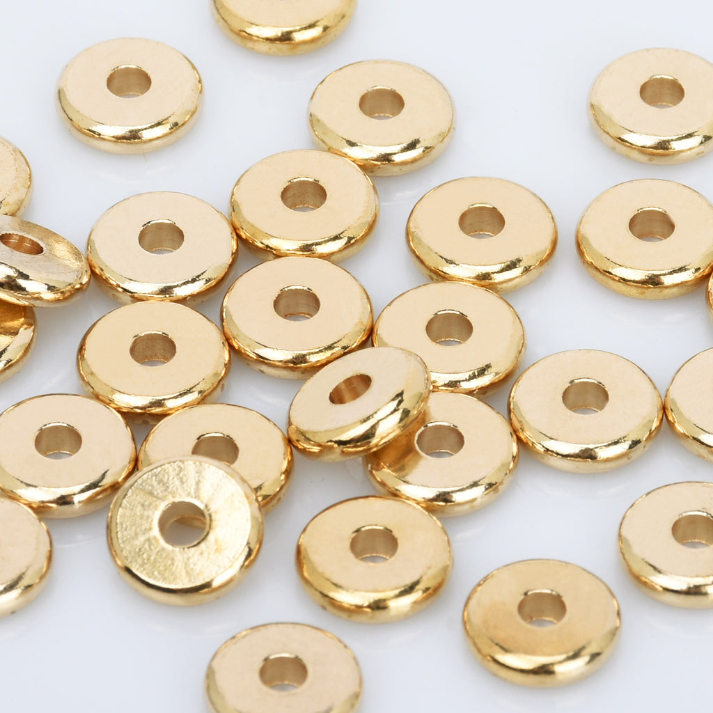 5mm 165pcs Flat Copper Disc Spacer Beads, Brushed Finish, Raw Copper Disk  Beads for Jewelry Making 
