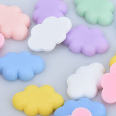25*17mm Resin Cloud Cabochon Flatback Cloud Charm for Decoden Phone Case mixed color 30pcs 10280450