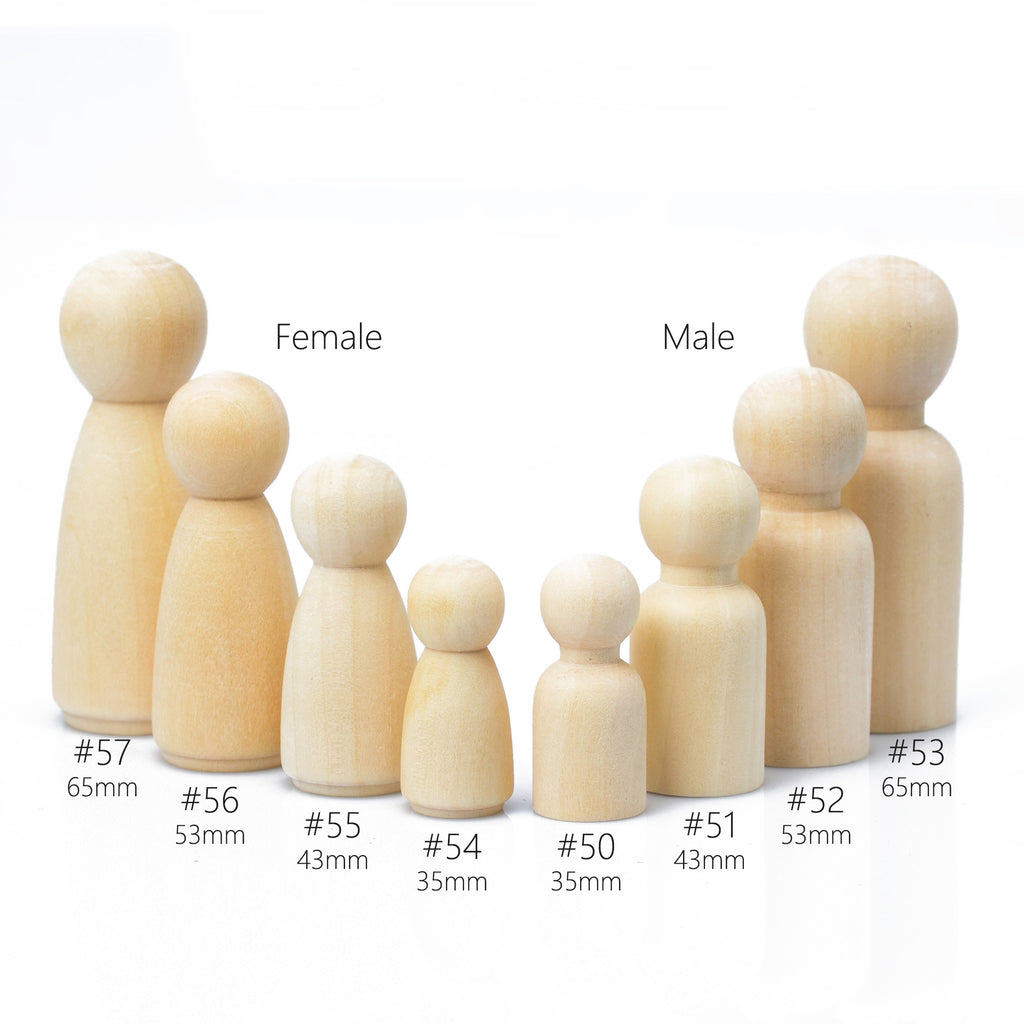 Wooden Peg Dolls Unfinished People, 10pcs Wooden Decorative Diy