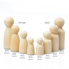 Wooden peg dolls Unfinished Solid Wood Peg Toy People Family Doll Bodies Paint Your Own 10pcs 102952