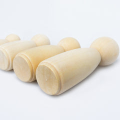 Wooden peg dolls Unfinished Solid Wood Peg Toy People Family Doll Bodies Paint Your Own 10pcs 102952