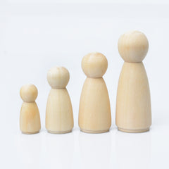 Wooden peg dolls Unfinished Solid Wood Peg Toy People Family Doll Bodies Paint Your Own 10pcs 102952