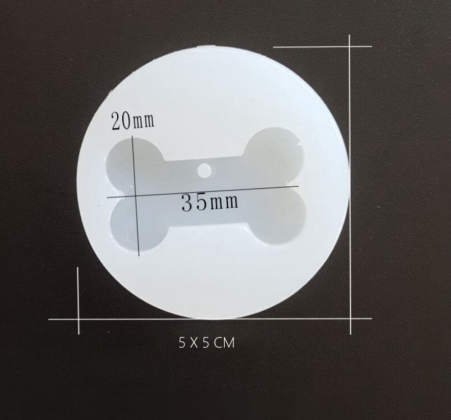 20*35mm Dog Bone Silicone Mold Pet Tag Pendant Mold Jewelry Pendant DIY with Hanging Hole 1pcs 10297850