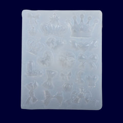 72*90mm Mirror Crown Ribbon Multi Style Silicone Mold Clay UV Epoxy silicone mold handmade 1pcs 10298250