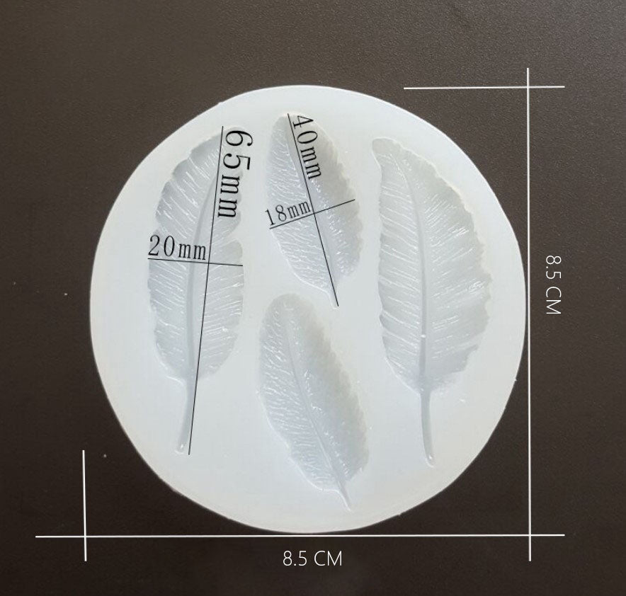 85*85mm Feather Silicone Mold Craft Mold Jewelry Mold phone accessories 1pcs 10298650