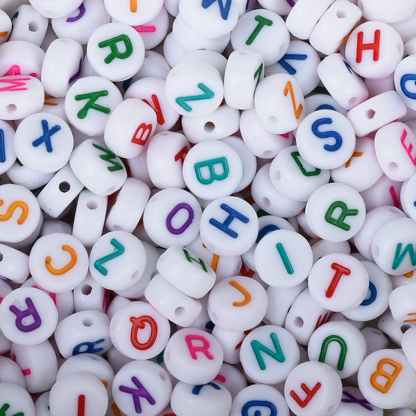 jasol Alphabet Beads 800Pcs A-Z Letter Beads,Cube Acrylic Beads