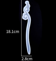 Hairpin Silicone Mold Hair Stick Mold DIY Hairpin Handmade Accessories Mould Kawaii Bookmark Molds 1pcs 103156
