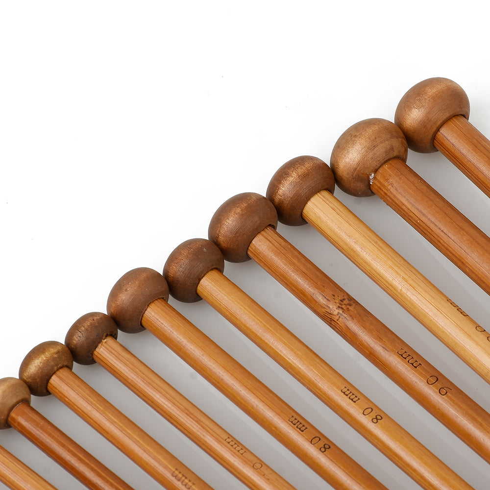 Knitting Needles Set-18 Pairs 18 Sizes Bamboo Circular Knitting