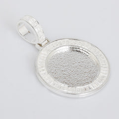 1inch 25mm Hip Hop Pendant, Real Gold Plated Zinc Alloy Pendants, Zircon Setting For Cabochon 2 pieces/lot 103280