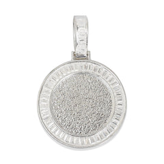 1inch 25mm Hip Hop Pendant, Real Gold Plated Zinc Alloy Pendants, Zircon Setting For Cabochon 2 pieces/lot 103280