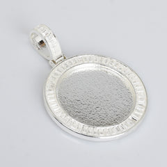 30mm Real Gold Plated Zinc Alloy Pendants, Hip Hop Pendant Zircon Setting For Photo Memory 2 pieces/lot 103281