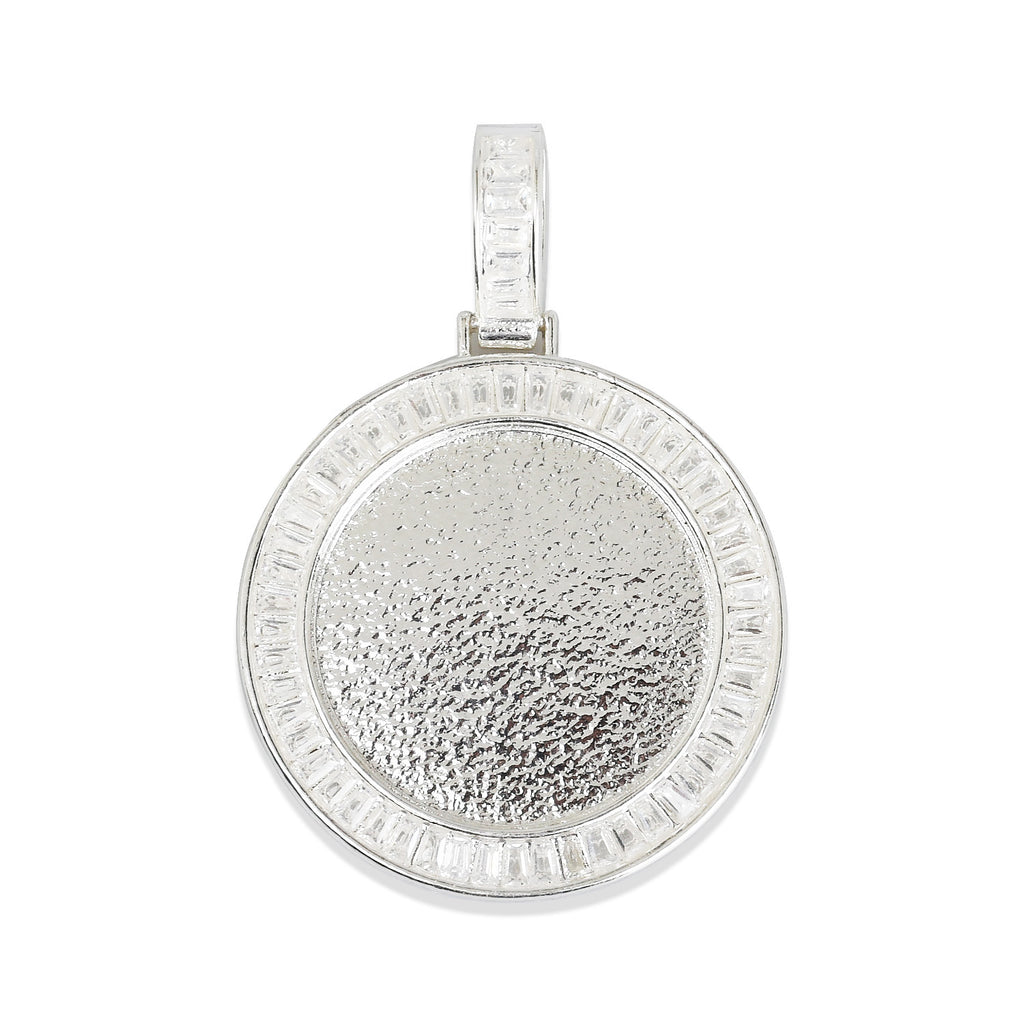 30mm Real Gold Plated Zinc Alloy Pendants, Hip Hop Pendant Zircon Setting For Photo Memory 2 pieces/lot 103281