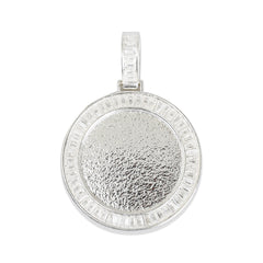 30mm Real Gold Plated Zinc Alloy Pendants, Hip Hop Pendant Zircon Setting For Photo Memory 2 pieces/lot 103281