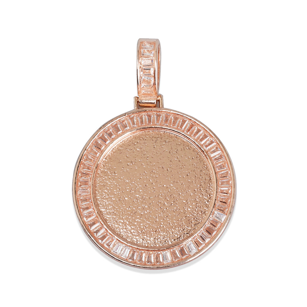 30mm Real Gold Plated Zinc Alloy Pendants, Hip Hop Pendant Zircon Setting For Photo Memory 2 pieces/lot 103281