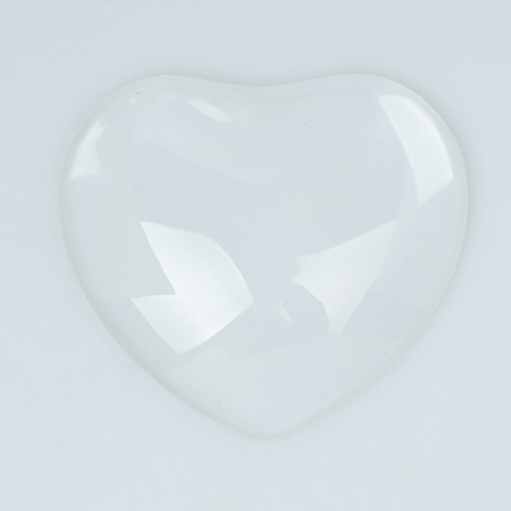 60*55mm Large Heart Glass Dome Glass Cabochon Clear Crystal Jewelry Making DIY Fridge Magnet 6pcs 10357650
