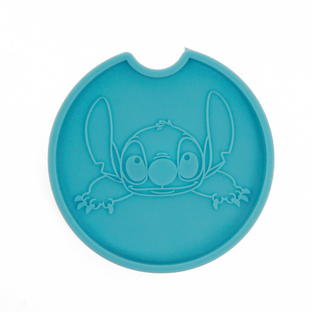 1 piece Blue Silicone Coaster Mold Cartoon Pattern Coaster Molds DIY Hand Craft Gift 10364153
