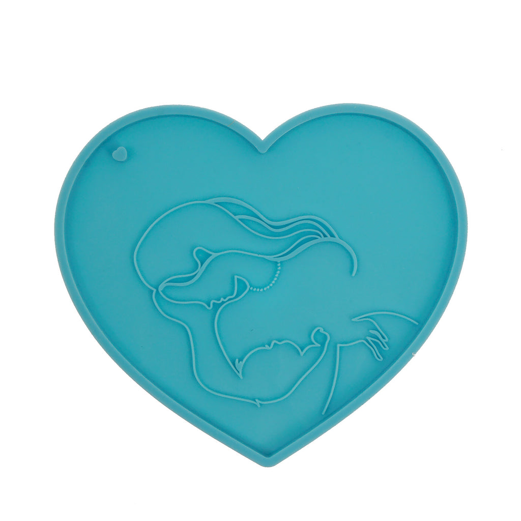 Epoxy Resin Pregnancy Mom Love Heart Ornament