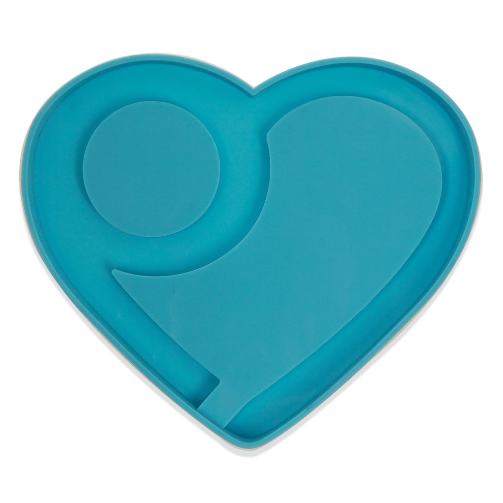 1pc Silicone Heart Tray Mold Heart Shape Makeup Plate Mold DIY Resin Tray Mold 10365650