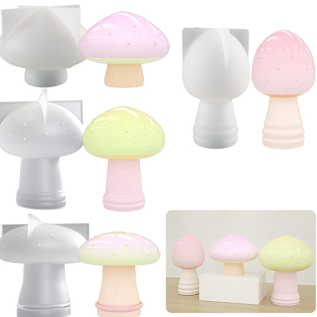 3D Mushroom Silicone Mold Mushroom Resin Mold Mushroom Epoxy Resin Casting  Mold for DIY Soap Home Decor Scented Candle 