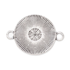 Bracelet Connector with 16mm Round Bezel,Zinc Alloy filled,Antique Silver plated,20pcs/lot