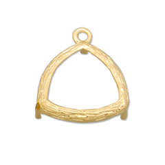 12*12MM Triangle Brass Gemstone Bezel,Gold,charms links,sold 20pcs per lot