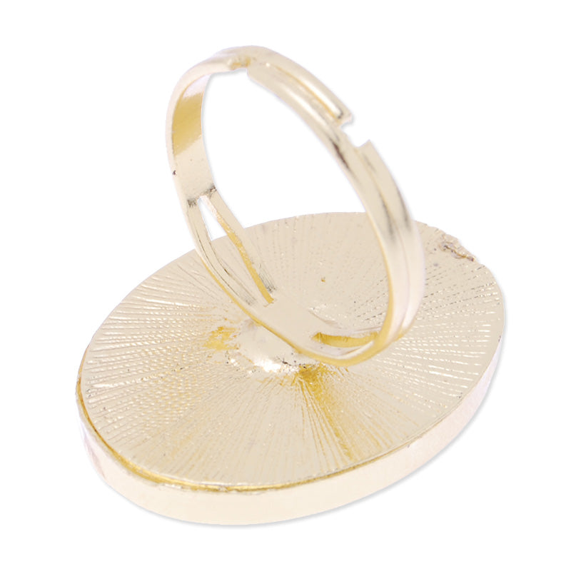 Adjustable ring with 18x25mm oval Bezel,Zinc alloy filled,Gold finished,20pcs/lot