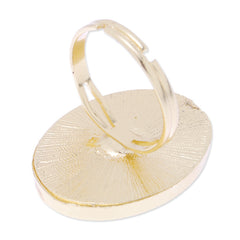 Adjustable ring with 18x25mm oval Bezel,Zinc alloy filled,Gold finished,20pcs/lot