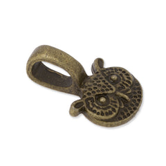 12x18mm Glue On Bails ,Jewelry Bails Vintage Owl ,Match Pendant Bails,zinc Alloy,Antique Bronze plated,50pcs/lot