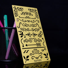 tibetara Brass Bullet journal stencil stencil a5 Scrapbook Stencil Useful Icon Stencil about 4*7