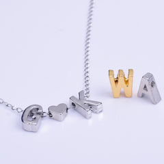 Silver Alloy Letter Pendant Charm Alphabet Initial Charm letter necklace bracelet diy accessories 