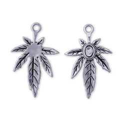 5 pcs Antique Silver Leaf Charm, Leaf Pendant, Vintage Charm, Vintage Bead Fall Jewelry Charms for Jewelry Making 44x29mm
