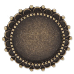 Circle Adjustable Ring with 20MM Round Ornate Bezel ,Antique Bronze,zinc alloy filled,20pcs/lot