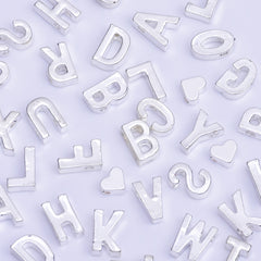 Silver Alloy Letter Pendant Charm Alphabet Initial Charm letter necklace bracelet diy accessories 
