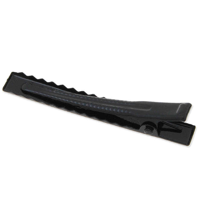 56mm Metal Alligator Hair Clip with Teeth,Black color,8mm width,20 pieces/lot