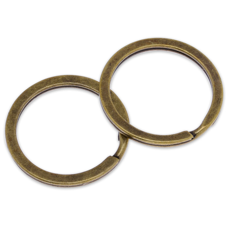 Bronze Split Key Rings - 25mm Iron Based Alloy, 5 pcs