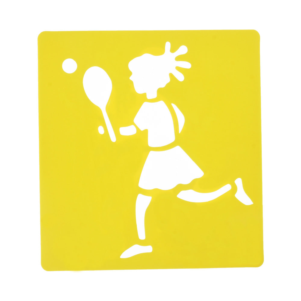 tibetara About 14*15cm Children's sportsman Stencils bullet journal accessories Drawing Stencil template 6 each/lot