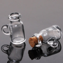 16*22mm Cute mini clear cork stopper glass bottles,little glass bottles with corks,tiny glass jars,vials jars containers for jewelry pendant making,10pcs/lots