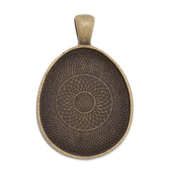 25x30mm egg Pendant trays,zinc alloy filled,antique bronze plated,20pcs/lot