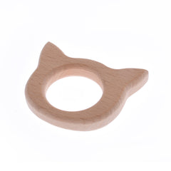 53*43mm Baby Teething Toy Wooden Teether First baby toys Handmade Baby toy Jewelry Wooden Elf shape 2pcs